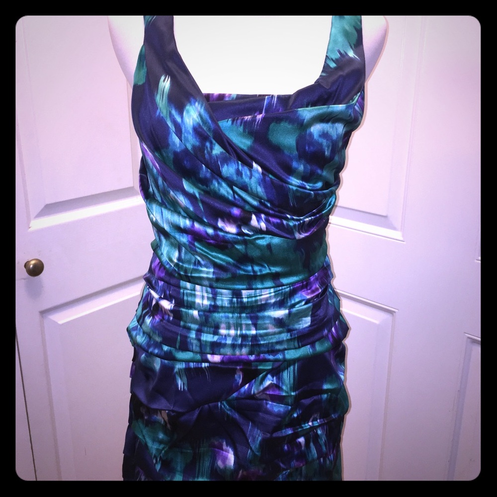 Express ruched satin dress